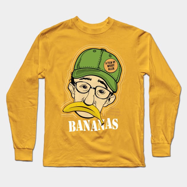 Bananas - Alternative Movie Poster Long Sleeve T-Shirt by MoviePosterBoy